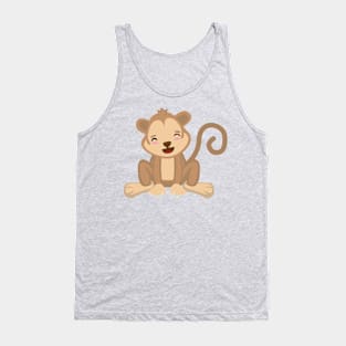 Cute Kawaii Monkey Design for Kids Tank Top